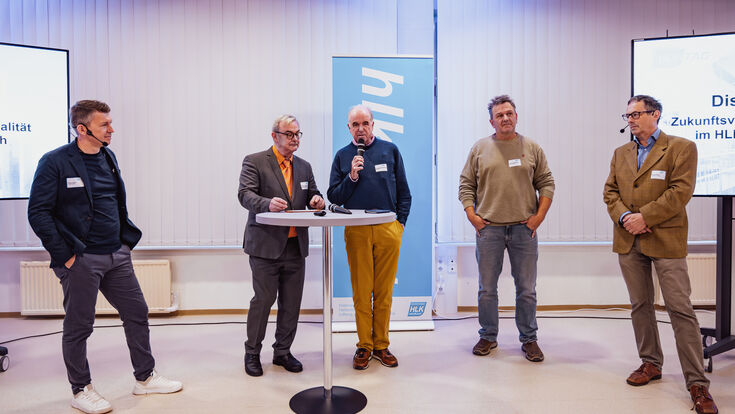 Rene Kausl, Eberhard Herrmann, Wolfgang Baumgartner, Günther Nussbaum, Georg Benke beim HLK-Tag