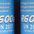 Dosen mit Kältemittel, R600a