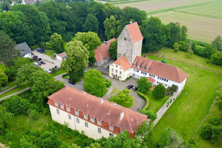 Blick auf die Burg Wittlage im niedersächsischen Bad Essen in Deutschland