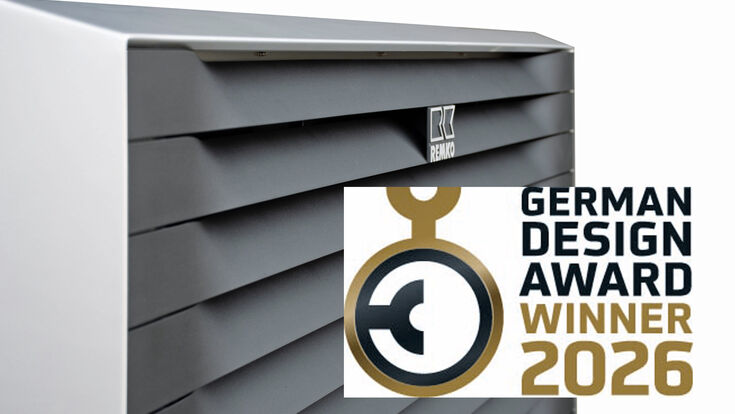 Außeneinheit,  Monoblock-Wärmepumpe WKM Pro von REMKO mit German Design Award 2026 ausgezeichnet