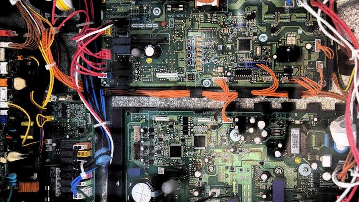 Platine mit Elektronik-Komponenten für eine Steuerung