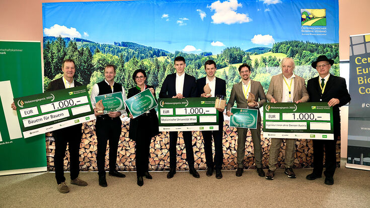 Holzenergiepreis 2025 Preisträger und Laudatoren/ Sponsoren