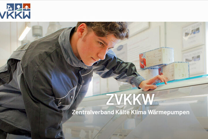 Screenshot der ZVKKW Homepage