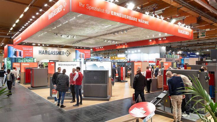 Messestand von Hargassner auf der Energiesparmesse in Wels