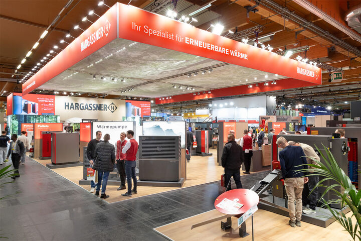 Messestand von Hargassner auf der Energiesparmesse in Wels