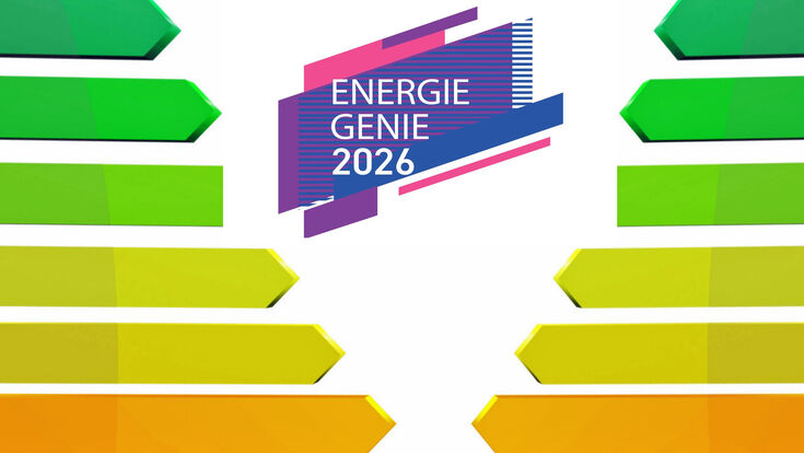 Energielabel-Balken und Logo EnergieGenie 2026
