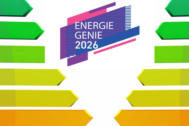 Energielabel-Balken und Logo EnergieGenie 2026