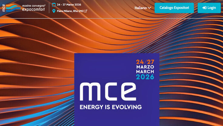 Webseite der Fachmesse Mostra Convegno Expocomfort 2026 in Italien