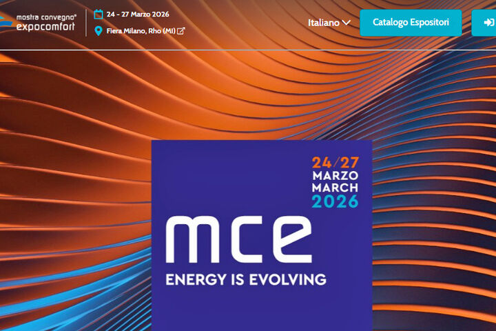 Webseite der Fachmesse Mostra Convegno Expocomfort 2026 in Italien