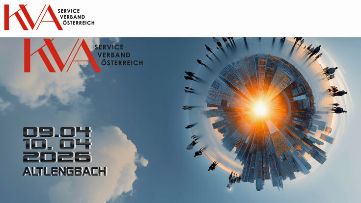 Grafischer Hinweis auf den KVA Service Kongress im April 2026