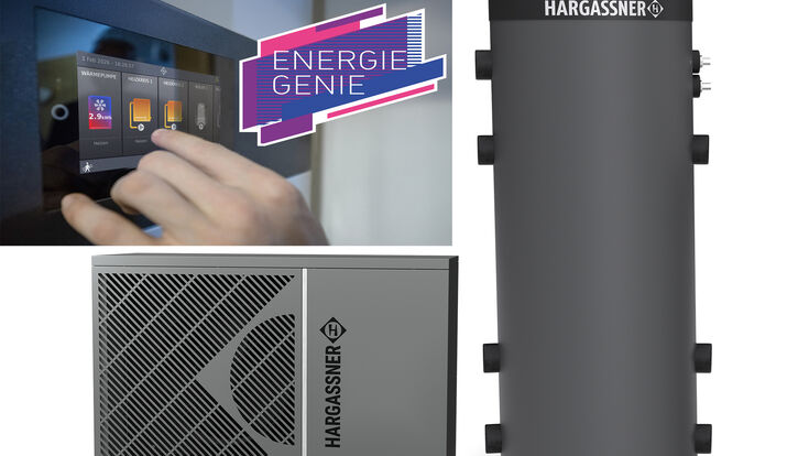 Hybrid-System von Hargassner mit AirPro-Wärmepumpe, Schichtspeicher HSS600 WP, intelligenter TouchPro-Steuerung, wurde mit dem EnergieGenie 2026 ausgezeichnet