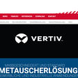 Bildschirm-Aufnahme der Thermokey-Webseite mit Logo von Vertiv