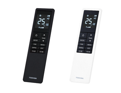 Fernbedienung SHORAI von TOSHIBA in schwarz und weiß