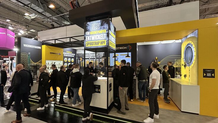 Spirotech Messestand; der Hersteller ist auf der IFH/Intherm 2026 in Nürnberg präsent