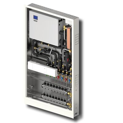 Die neue Wohnungsstation Combi Port E-Hybrid (HIU) macht eine Warmwasserzirkulationsleitung überflüssig und kombiniert hohe Hygiene mit verbessertem Nutzerkomfort.