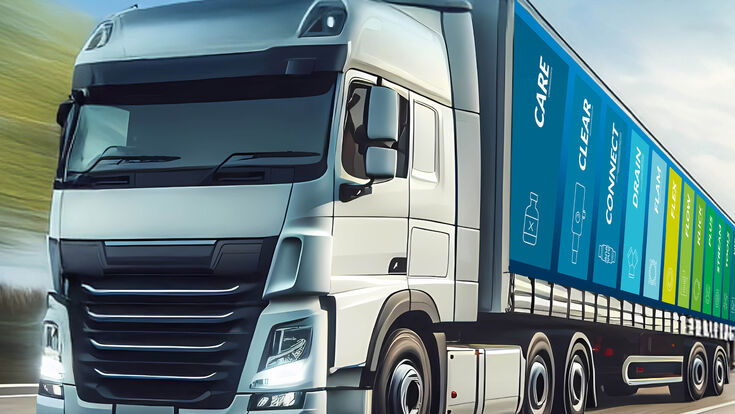 Lkw von CONEL, der Produkte für die gesamte Hausinstallation mit sich führt