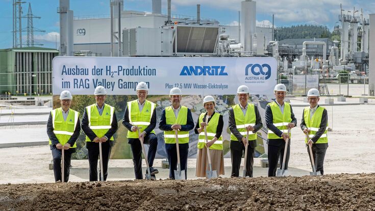 Spatenstich zum Ausbau der H2-Produktion im RAG Valley in Gampern