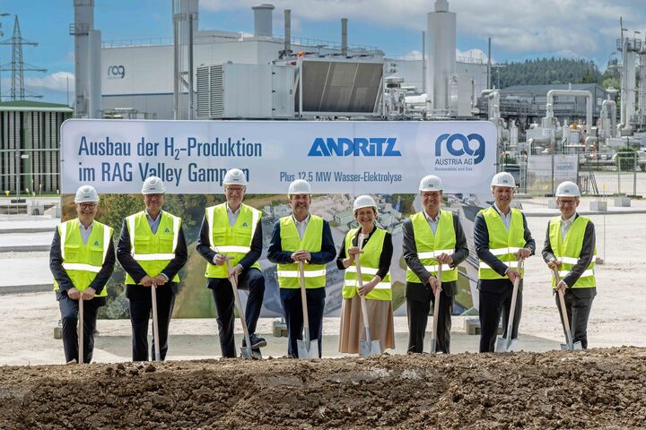 Spatenstich zum Ausbau der H2-Produktion im RAG Valley in Gampern