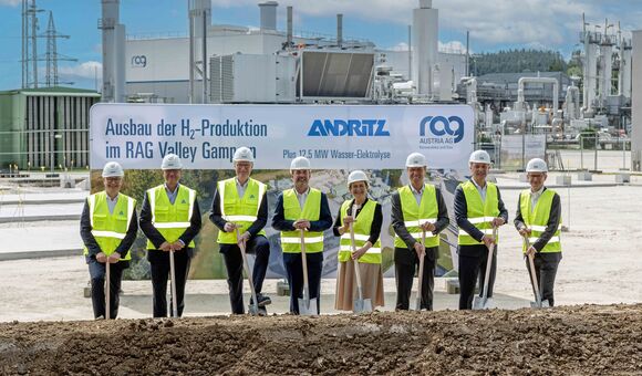 Spatenstich zum Ausbau der H2-Produktion im RAG Valley in Gampern