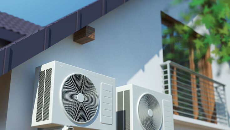© Studio Harmony - stock.adobe.com air conditioner conditioning air compressor conditioner condition unit outside cold wall temperature white cool cooler house cooling home installation system electric background technology fan control exterior chill power equipment climate vent heat split blowing purifier appliance fixed 3d display ventilator supply two acclimatization mount electronics detail of illustration ionizer electronic blow