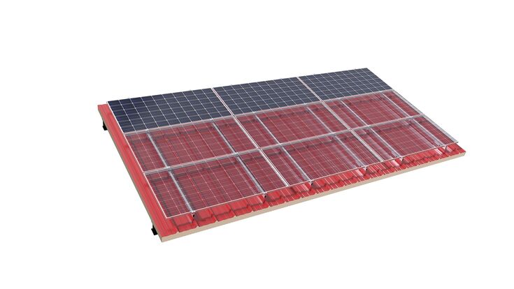 © Aerocompact Aerocompact Sandwichdach Befestigungslösung Photovoltaik