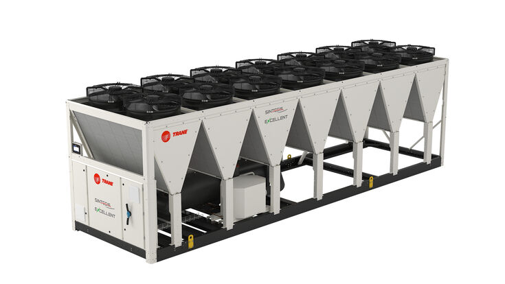 © Trane Zu sehen ist eine Wasserkühlmaschine, die dazu gedacht ist Rechenzentren zu kühlen.