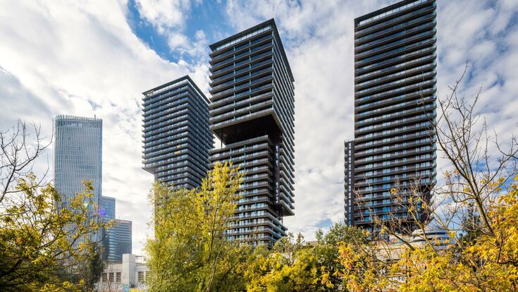 © TROX Luft Gebäudekomplex TrIIIple High-Tech-Anlagen Trox X-Cube Abluftgeräte Wien